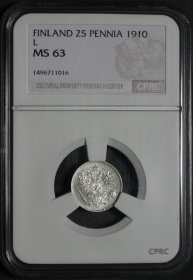 ������� ��������� 25 ����� 1910 ���� L � ����� CPRC MS 63