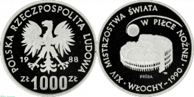 ������ 1000 ������ 1988 ����. ��������� ���� �� ������� � ������. Proof � �������.